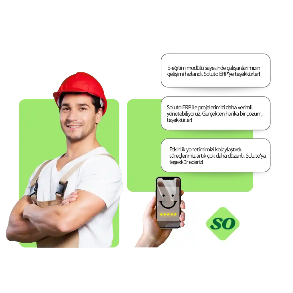 Soluto ERP ile hizmet yönetimi, proje yönetimi ve etkinlik yönetimini entegre edin